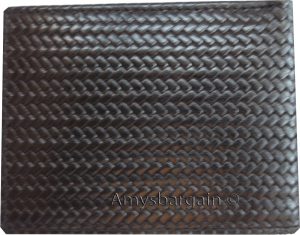 Lot of 2 New Woven Printed Leather man's bi fold wallet 6 cards ID new wallet - Image 8