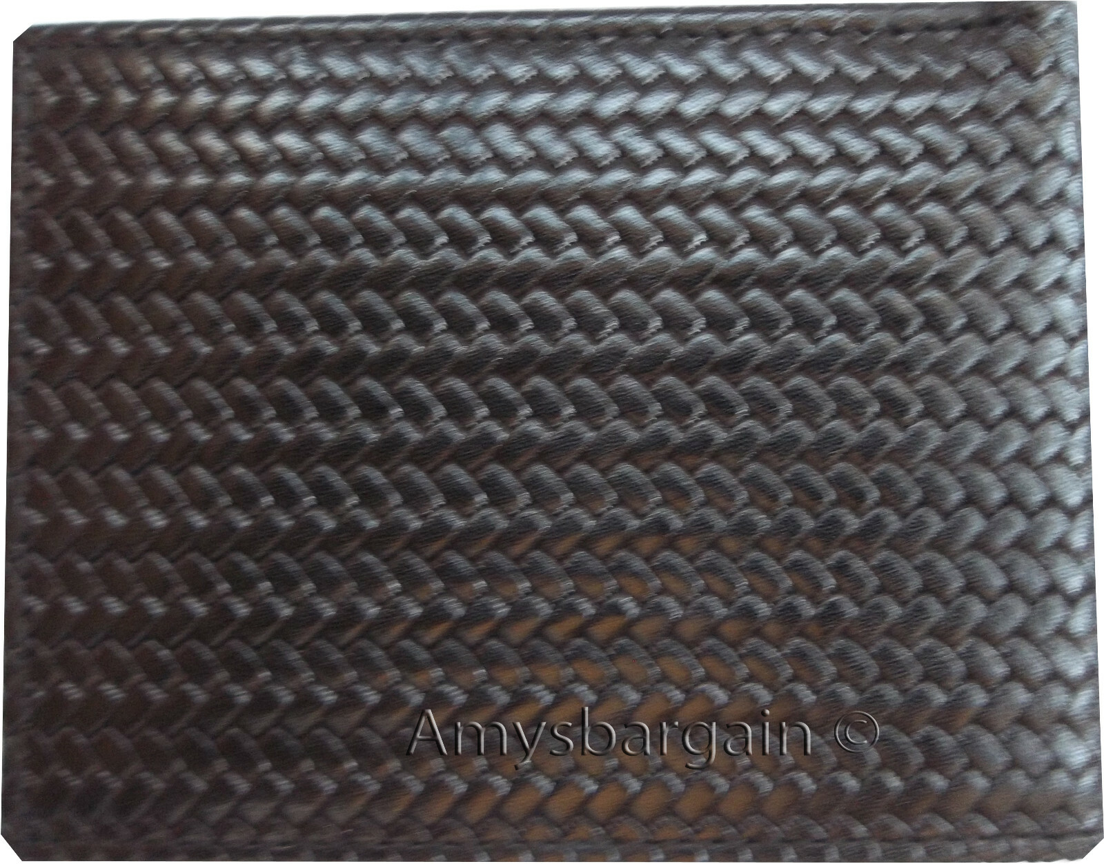 Lot of 2 New Woven Printed Leather man's bi fold wallet 6 cards ID new wallet - Image 8