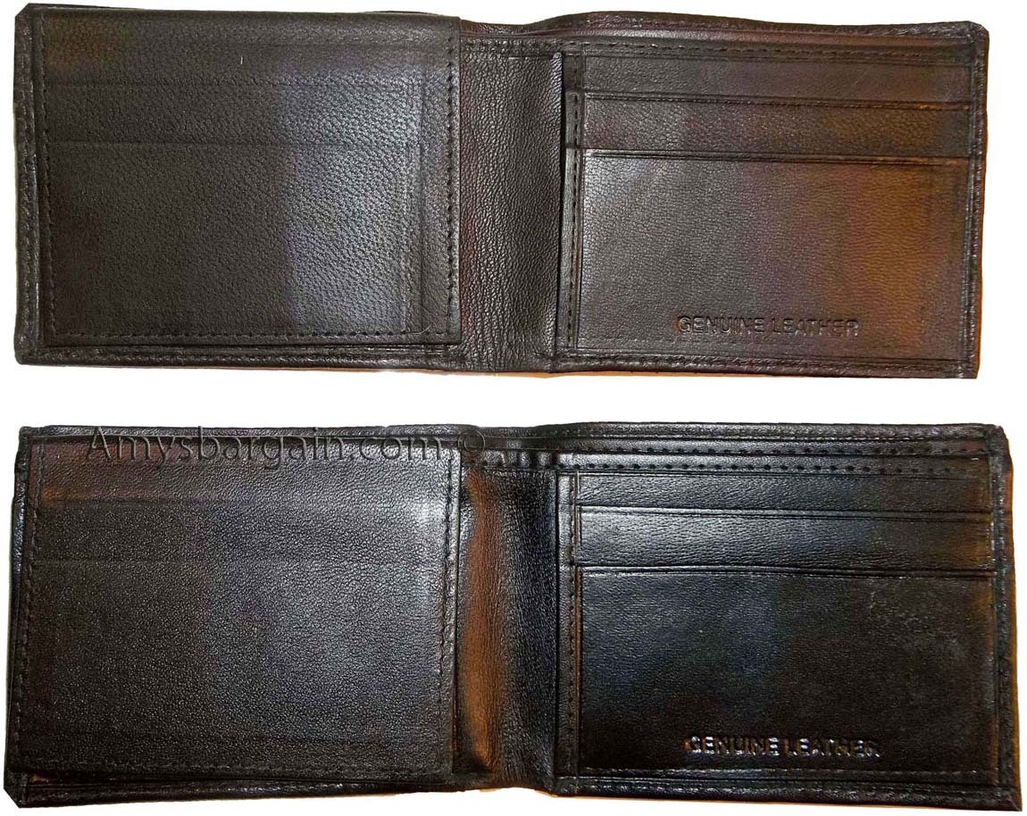 Lot of 2 New man's skinny leather Bi-fold wallet 6 bank card holder 2 bill slots - Image 7