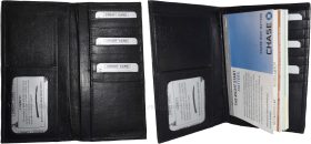 Lot of 2 Women/Men's Leather Checkbook Wallet Black Unbranded wallet card case