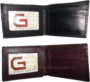 Lot of 2 Woven printed leather man's bi-fold wallet 9 Credits card ID new style - Image 3