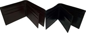 Lot of 2 Woven printed leather man's bi-fold wallet 9 Credits card ID new style - Image 4