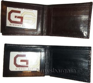 Lot of 2 Woven printed leather man's bi-fold wallet 9 Credits card ID new style - Image 7