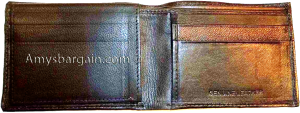 Lot of 2 man's skinny leather Bi-fold wallet 6 bank card holder 2 bill slots new - Image 5