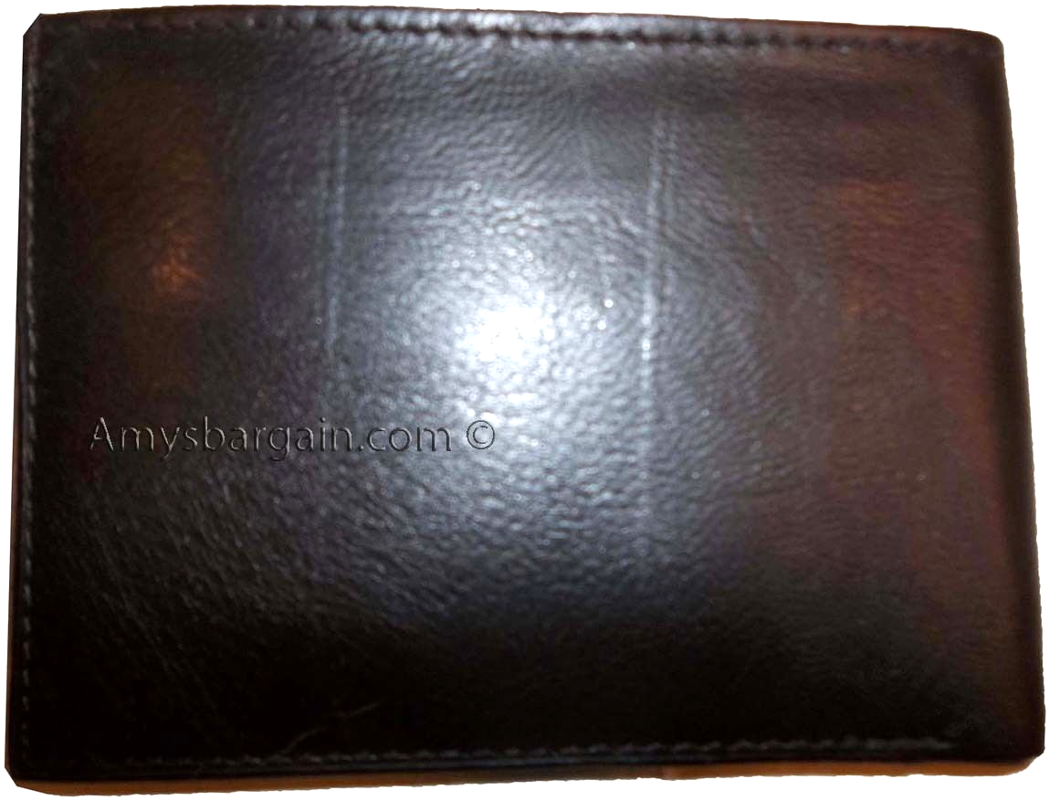 Lot of 2 man's skinny leather Bi-fold wallet 6 bank card holder 2 bill slots new - Image 6