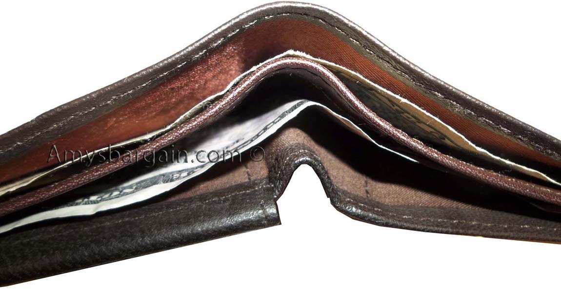 Lot of 2 man's skinny leather Bi-fold wallet 6 bank card holder 2 bill slots new - Image 9