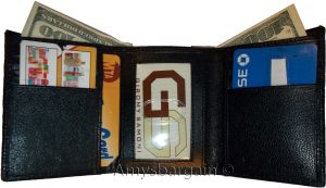 Lot of 3 Italian Style Lizard skin Printed Leather Man's Brown Trifold wallet BN - Image 11