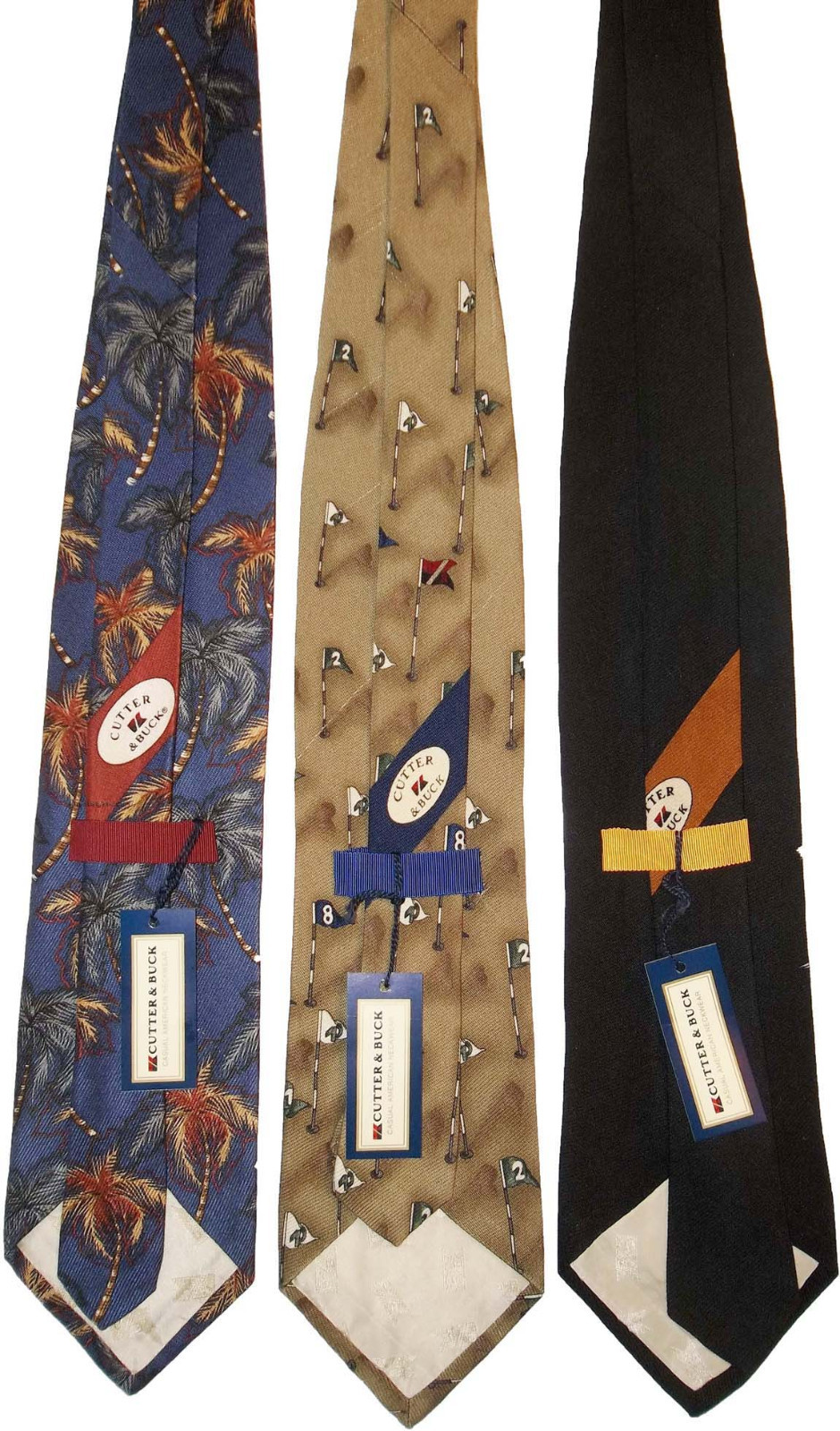 Lot of 3 Men's tie Cutter and Buck Designer Silk Men's Neck Wear Made in USA - Image 8