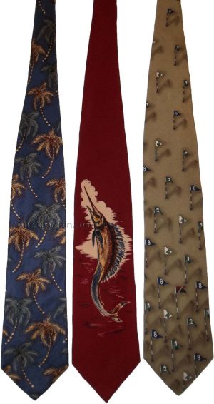 Lot of 3 Men's tie Cutter and Buck Designer Silk Men's Neck Wear Made in USA - Image 13