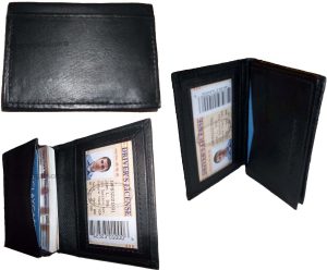 Lot of 3 New Leather Business case Black Credit card cose leather case Brand New