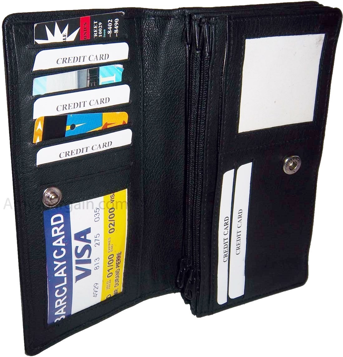 Lot of 3 New Woman's checkbook wallet 9 Credit card ID compact, zip pocket - Image 13