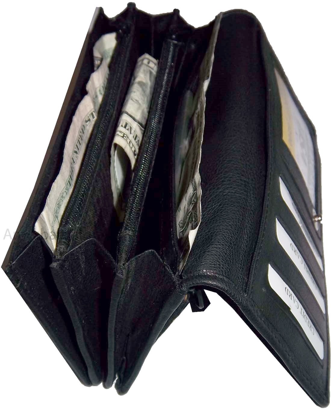 Lot of 3 New Woman's checkbook wallet 9 Credit card ID compact, zip pocket - Image 7