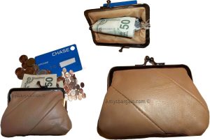 Lot of 3 New Women's Leather Change Purse Coin bag Wallet bag Hand Coin case BN