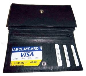 Lot of 3 Woman's Leather checkbook wallet 6 Credit card ID 7 Bill pockets BR New - Image 10