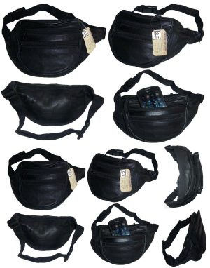 Lot of 3 new leather waist pouch waist bag leather bag fanny pack strap bag - Image 12