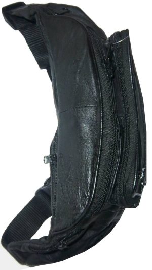 Lot of 3 new leather waist pouch waist bag leather bag fanny pack strap bag - Image 4