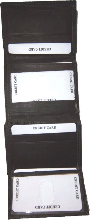 Lot of 4 Men's Genuine Leather Trifold Wallet Brown, men's billfold wallet BNWT - Image 6