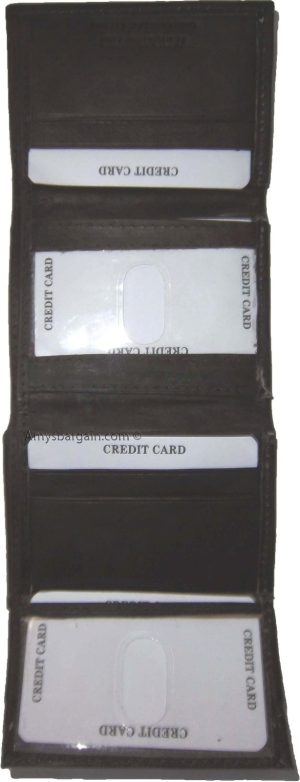 Lot of 4 Men's Genuine Leather Trifold Wallet Brown, men's billfold wallet BNWT - Image 7