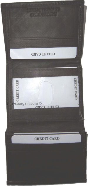 Lot of 4 Men's Genuine Leather Trifold Wallet Brown, men's billfold wallet BNWT - Image 8
