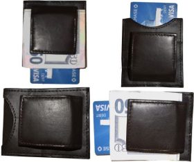 Lot of 4 New Lambskin Leather money Clip, Magnetic money clip. leather case new