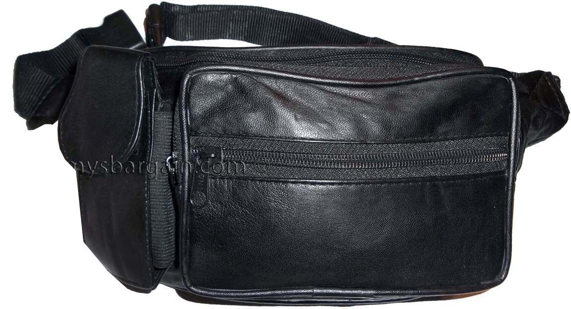 Lot of 4 New Leather waist pouches waist bag leather bag new Black Fanny pack - Image 13