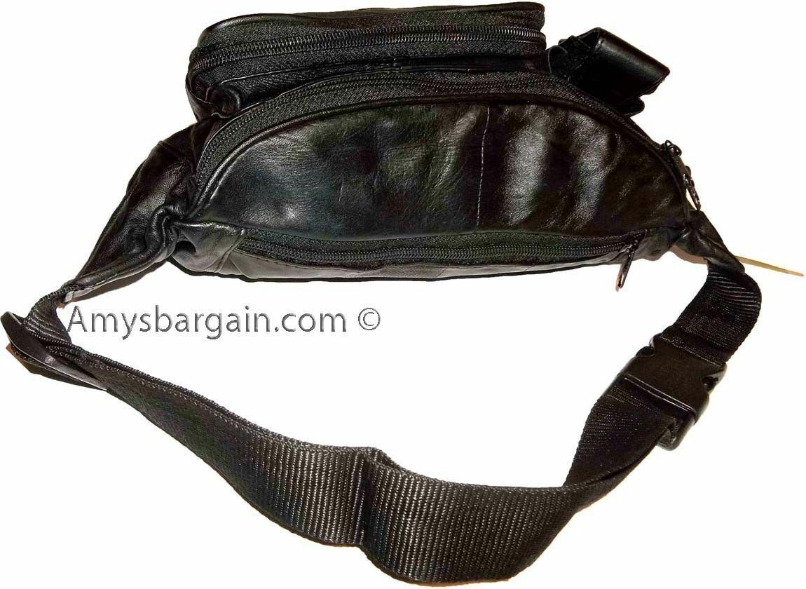 Lot of 4 New Leather waist pouches waist bag leather bag new Black Fanny pack - Image 9