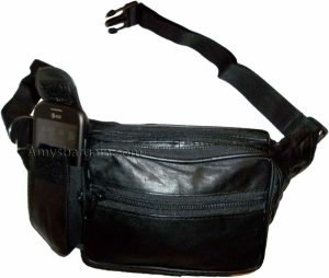 Lot of 4 New Leather waist pouches waist bag leather bag new Black Fanny pack - Image 10