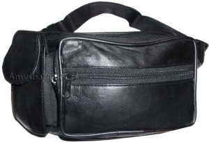 Lot of 4 New Leather waist pouches waist bag leather bag new Black Fanny pack - Image 11