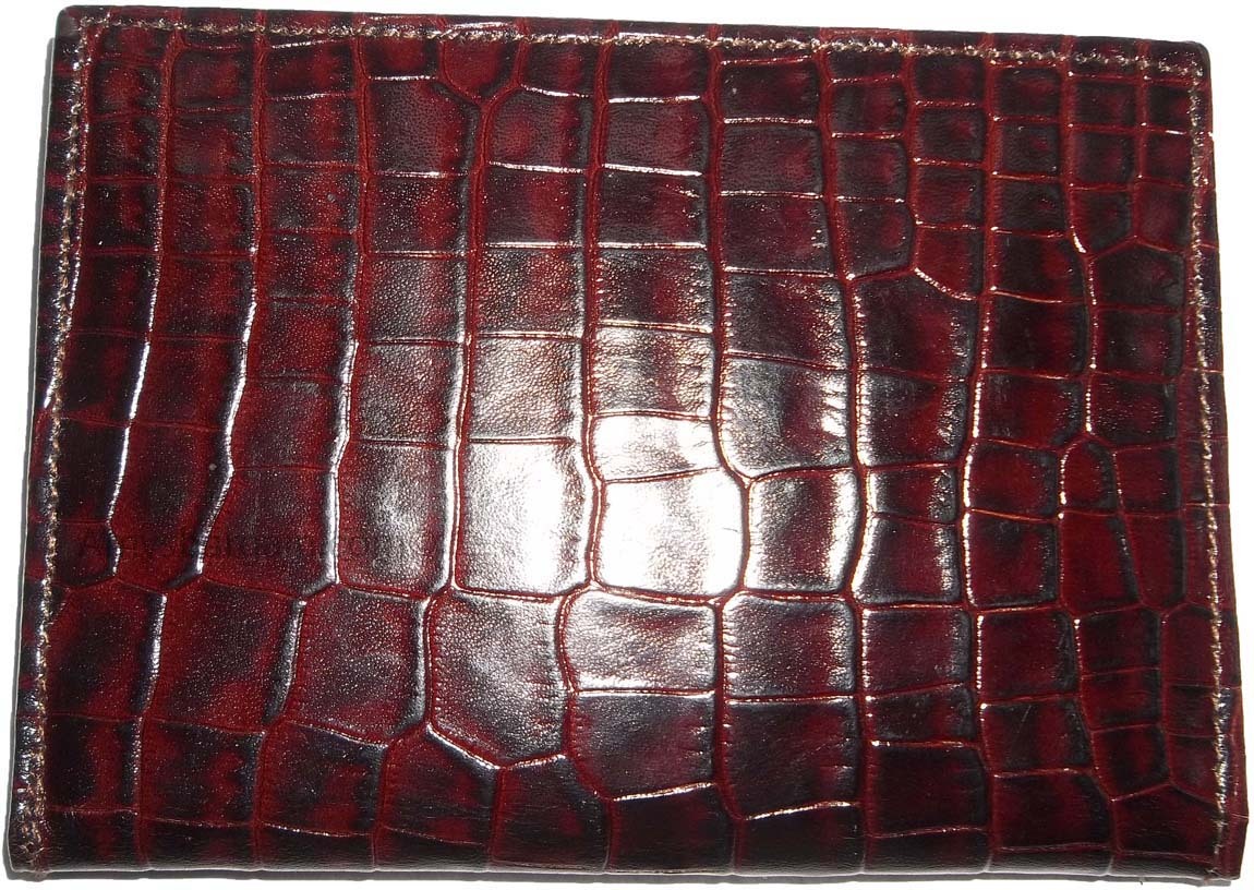 Lot of 4 New crocodile Skin printed leather passport case, Brown Passport Cover - Image 4