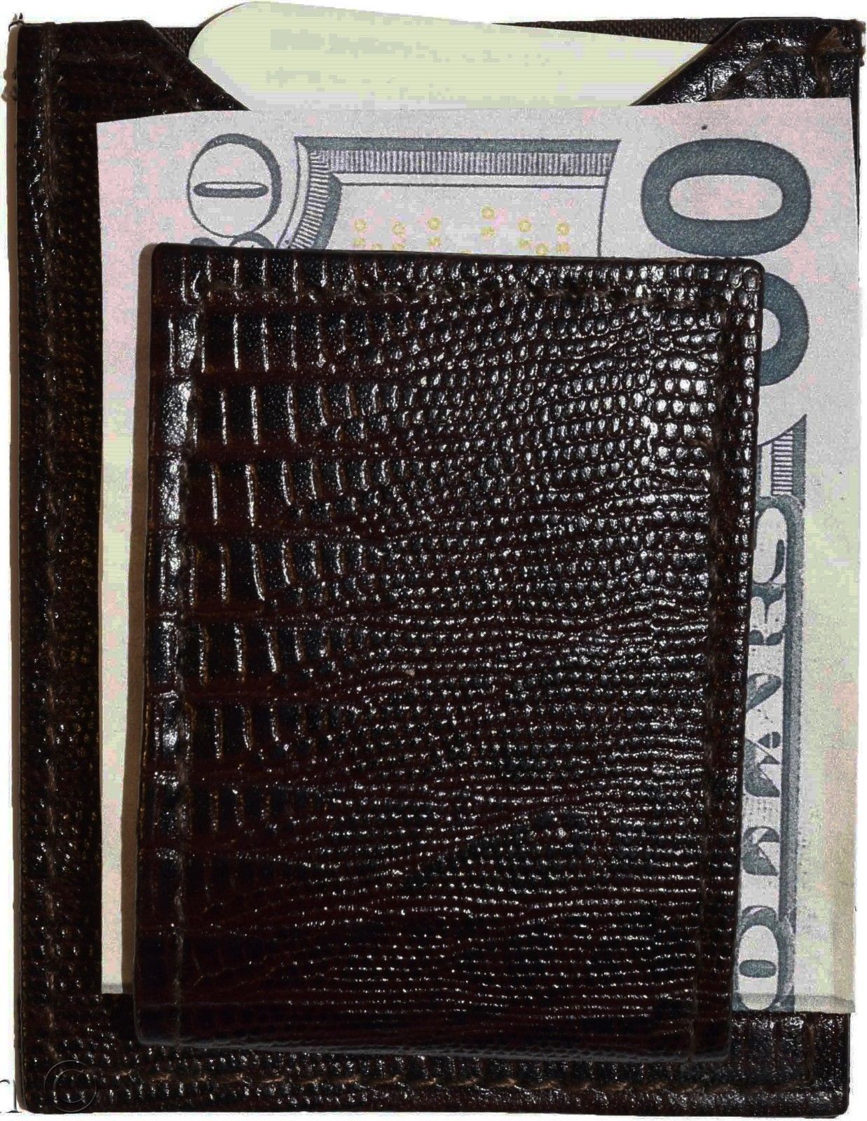 Lot of 4 money clip Brown Lizard skin printed leather new unbranded money Clip - Image 5