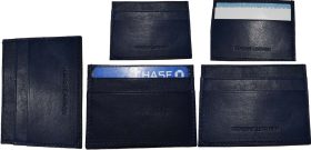 Lot of 5 New Leather business card case 7 Credit card ID card Blue card case new