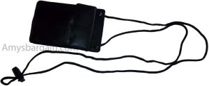Lot of 5 New Neck string ID Case Credit Card Case Black Wallet pouch Money new - Image 11