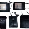 Lot of 5 New Neck string ID Case Credit Card Case Black Wallet pouch Money new