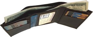 Lot of 5 men’s wallet Woven Printed genuine Leather Man's Brown Trifold wallet - Image 12