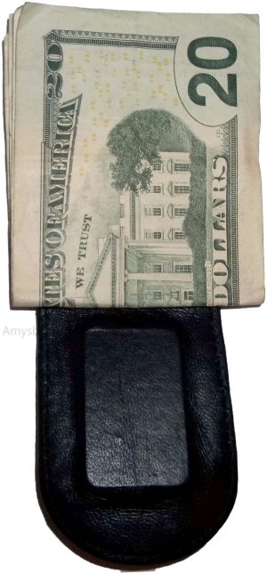 Lot of 6 Leather Money Clips magnetic money clip, Holds a stock of bills new - Image 11