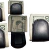Lot of 6 Leather Money Clips magnetic money clip, Holds a stock of bills new