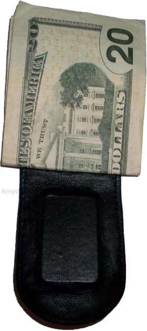 Lot of 6 Leather Money Clips magnetic money clip, Holds a stock of bills new - Image 5