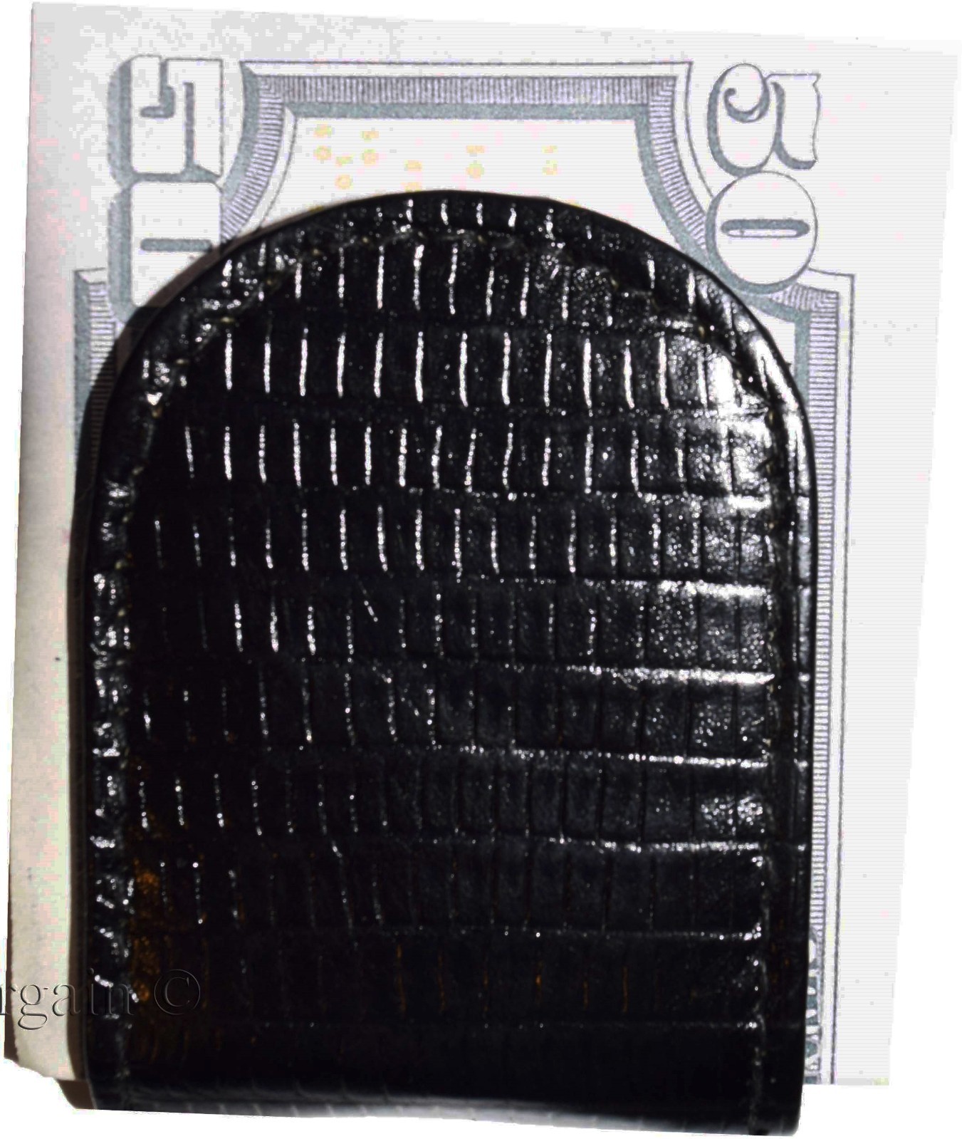 Lot of 6 New Lizard printed leather money clip, Black Unbranded money clip new - Image 5