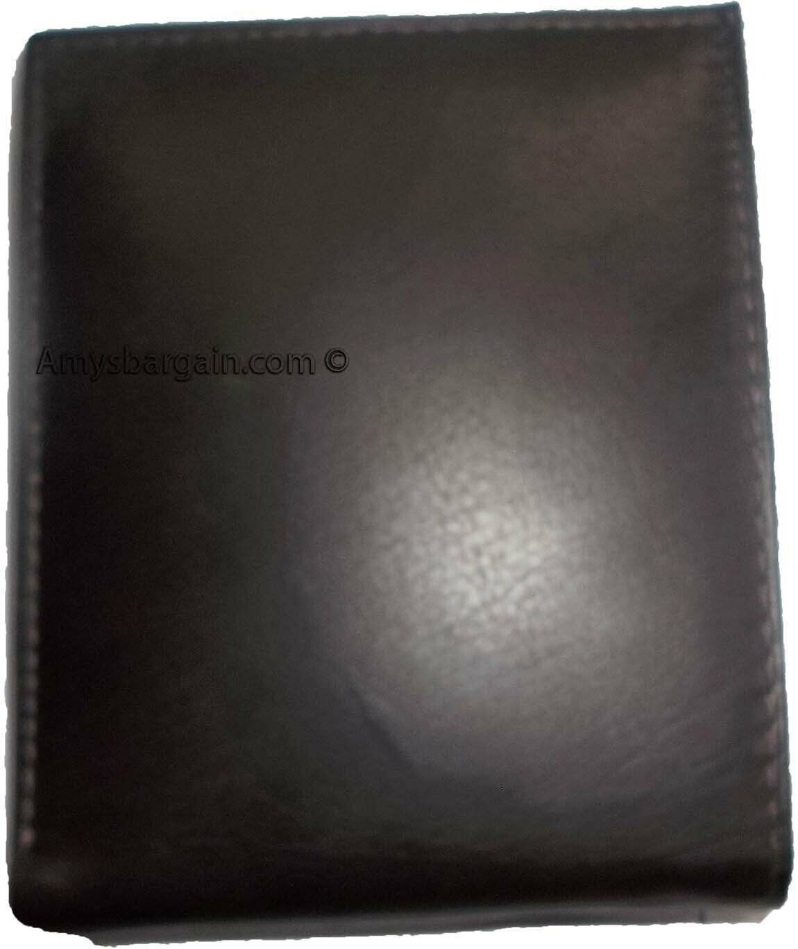 Lot of 6 New Men's Soft Leather Brown billfold Wallet 9 Credit ATM Card 2 ID NWT - Image 10