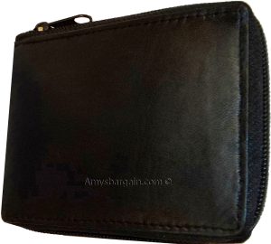 Lot of 6 Zip around Leather Men's Wallet Unbranded Black 2 Bill slot wallet New - Image 4