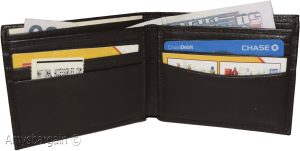 Man’s Wallet natural grain bi-fold br new wallet 6 Card Holder 2 bill slots - Image 11