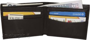 Man’s Wallet natural grain bi-fold br new wallet 6 Card Holder 2 bill slots - Image 9