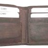 Man's leather Bifold wallet ID case 3 bill slots 6 Card slots brand New wallet