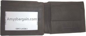 Man's leather Bifold wallet ID case 3 bill slots 6 Card slots brand New wallet - Image 8