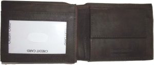 Man's leather Bifold wallet ID case 3 bill slots 6 Card slots brand New wallet - Image 10