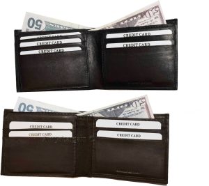Man's quality leather wallet billfold man's wallet 6 credit card spaces w/ID new - Image 6