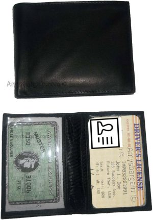 Man's wallet Genuine Lambskin Leather wallet 2 bill pockets ID 6 cards slots - Image 10