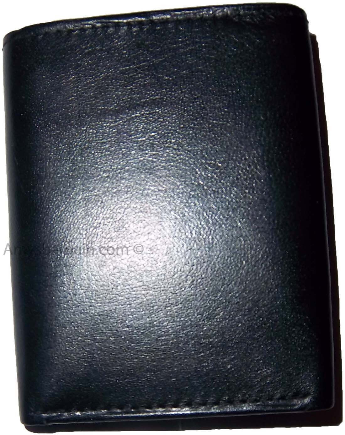 Man’s wallet Trifold Leather wallet ID window 2 bill pocket 9 card spaces new - Image 7