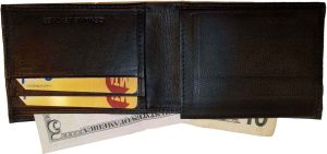 Man's wallet. skinny leather Bi-fold wallet 6 bank card holder 2 bill space 1 ID - Image 5