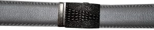 Men's Belt. Size 30" Leather Dress Belt. Auto Lock Crocodile Skin Printed Buckle - Image 4
